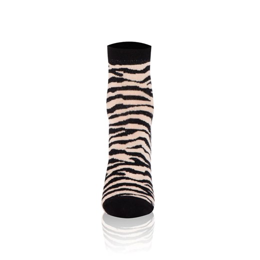 Skarpetki damskie S154Z Zebra w kolorze czarno-beżowym, Kolor czarno-beżowy, Rozmiar 39-41, Gee One ze sklepu Primodo w kategorii Skarpetki damskie - zdjęcie 167401924