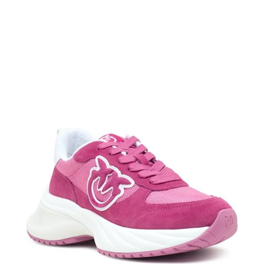 Buty sportowe damskie Pinko sneakersy na wiosnę różowe na platformie 