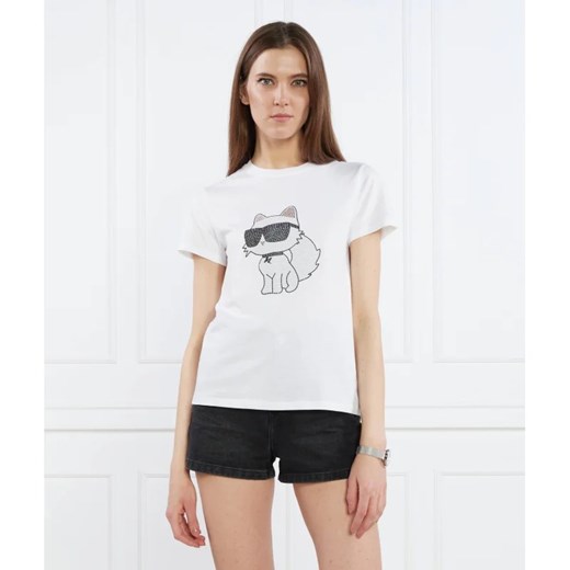 Karl Lagerfeld T-shirt | Regular Fit ze sklepu Gomez Fashion Store w kategorii Bluzki damskie - zdjęcie 167402532
