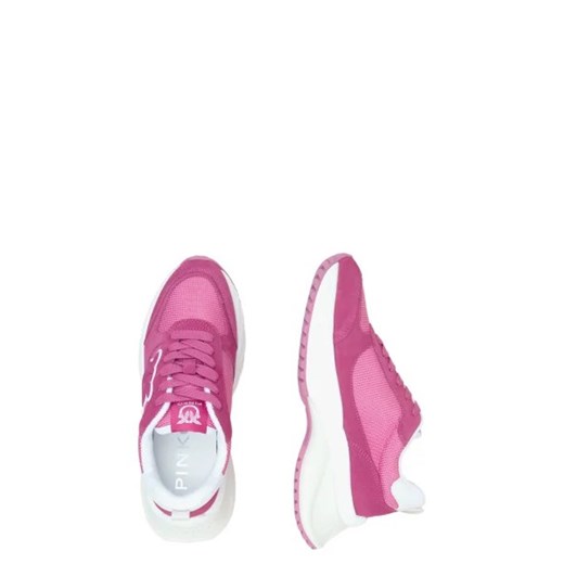 Buty sportowe damskie Pinko sneakersy wiązane na platformie z tworzywa sztucznego 