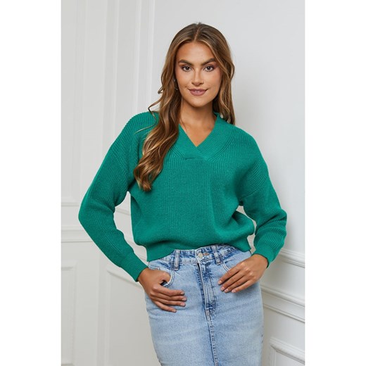 Soft Cashmere Sweter w kolorze zielonym Soft Cashmere 34/36 promocja Limango Polska