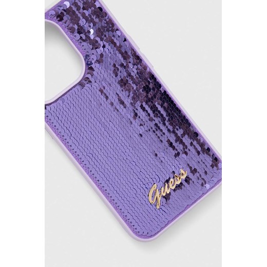 Guess etui na telefon iPhone 13 Pro / 13 6.1&quot; kolor fioletowy Guess ONE ANSWEAR.com
