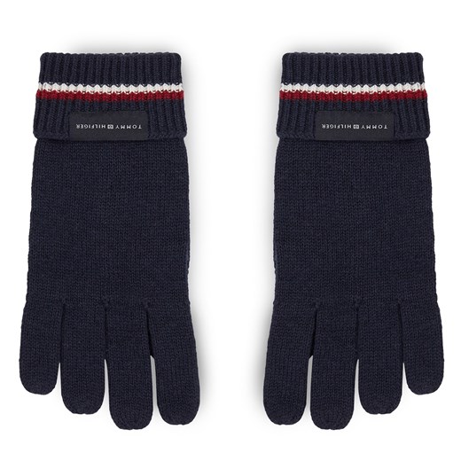 Rękawiczki Męskie Tommy Hilfiger Corporate Knit Gloves AM0AM11488 Granatowy ze sklepu eobuwie.pl w kategorii Rękawiczki męskie - zdjęcie 167413500