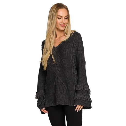made of emotion Sweter w kolorze antracytowym ze sklepu Limango Polska w kategorii Swetry damskie - zdjęcie 167416091