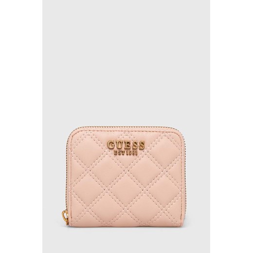 Guess portfel GIULLY damski kolor różowy SWQA87 48370 ze sklepu ANSWEAR.com w kategorii Portfele damskie - zdjęcie 167416824