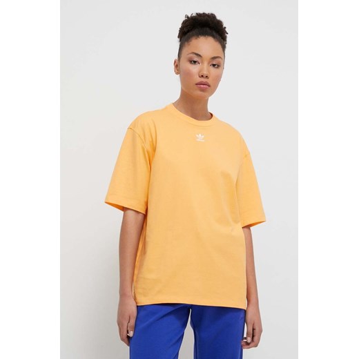 adidas Originals t-shirt bawełniany damski kolor pomarańczowy XXS ANSWEAR.com