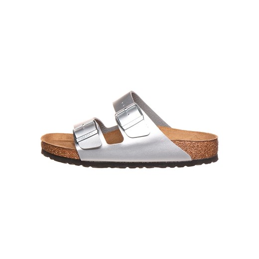 Birkenstock Klapki &quot;Arizona&quot; w kolorze srebrnym 39 okazja Limango Polska