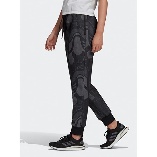 adidas Spodnie dresowe w kolorze czarno-szarym ze sklepu Limango Polska w kategorii Spodnie damskie - zdjęcie 167420552