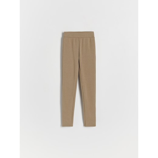 Reserved - Ocieplane legginsy - oliwkowy ze sklepu Reserved w kategorii Spodnie dziewczęce - zdjęcie 167421173