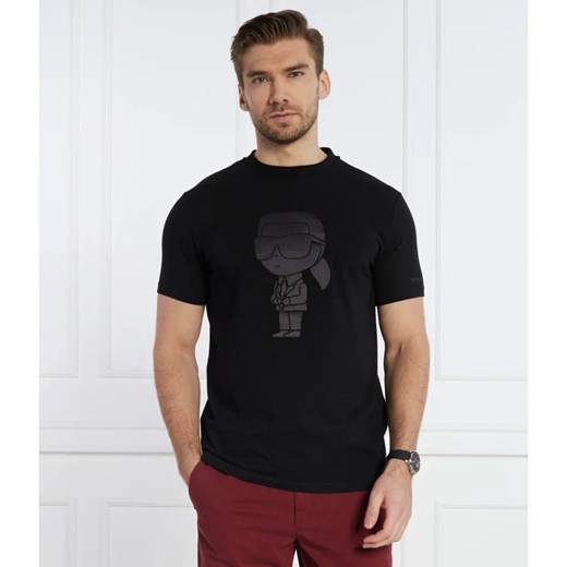 T-shirt męski Karl Lagerfeld czarny z krótkim rękawem