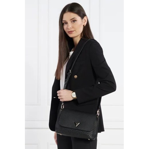 Listonoszka Guess na ramię matowa średnia elegancka