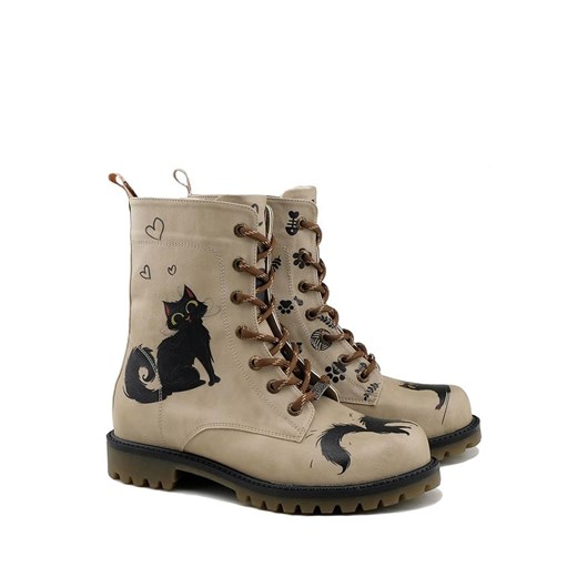 Goby Botki w kolorze beżowym ze wzorem ze sklepu Limango Polska w kategorii Workery damskie - zdjęcie 167437892