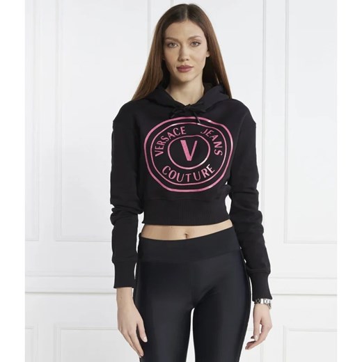 Versace Jeans bluza damska czarna bawełniana 