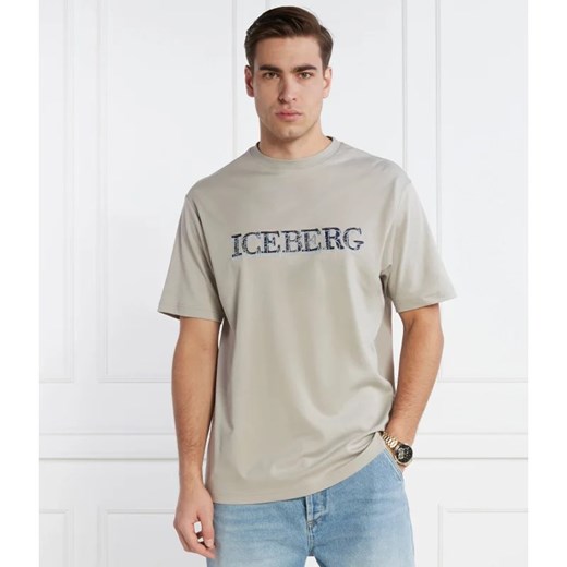 Iceberg t-shirt męski wiosenny z krótkim rękawem 