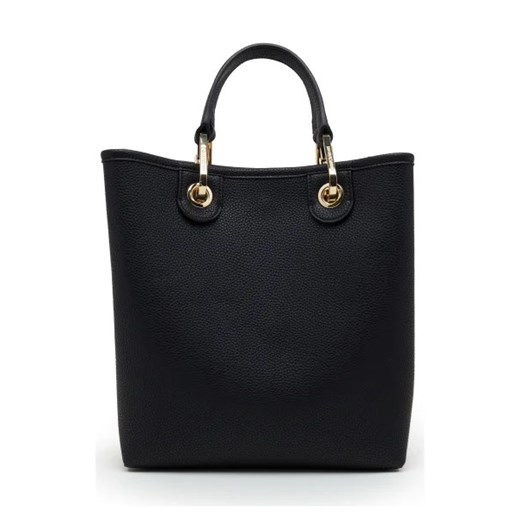 Shopper bag Emporio Armani czarna matowa duża elegancka 