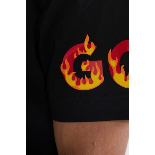 Hugo Boss t-shirt męski z bawełny czarny z krótkim rękawem 
