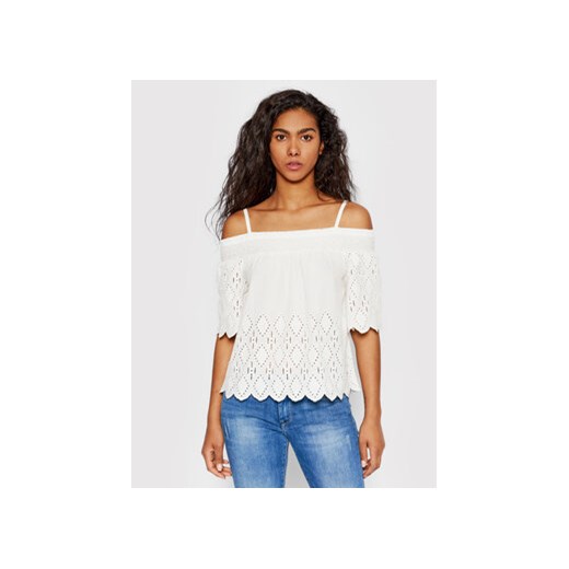 Pepe Jeans Bluzka Luna PL303696 Biały Regular Fit Pepe Jeans M MODIVO
