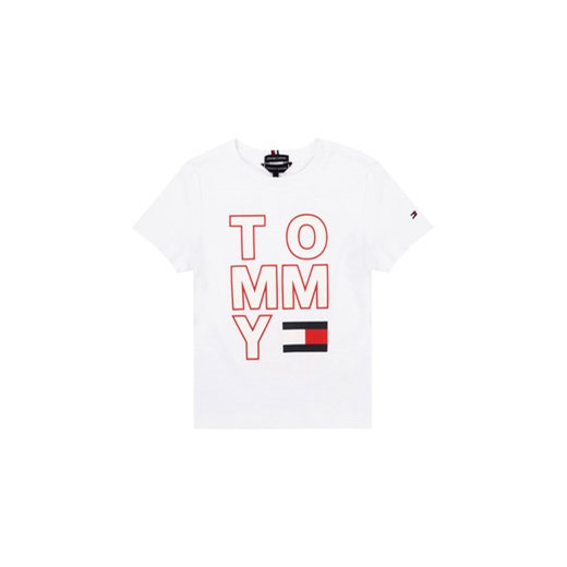 Tommy Hilfiger T-Shirt Multi Application KB0KB05428 D Biały Regular Fit Tommy Hilfiger 10 MODIVO