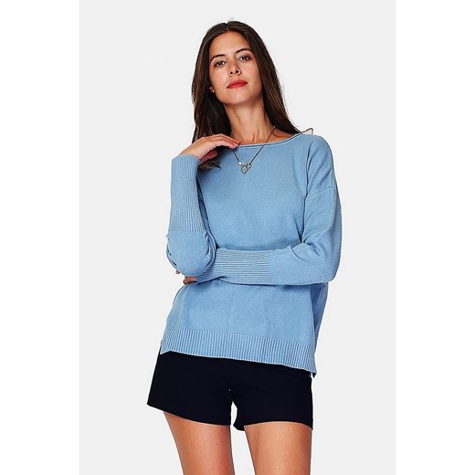 William de Faye Sweter w kolorze błękitnym ze sklepu Limango Polska w kategorii Swetry damskie - zdjęcie 167451462