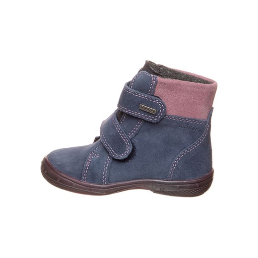Richter Shoes Skórzane botki zimowe w kolorze granatowym ze sklepu Limango Polska w kategorii Buty zimowe dziecięce - zdjęcie 167457640