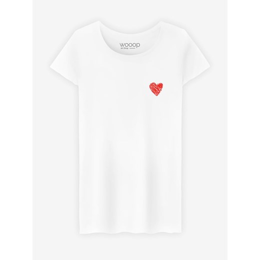 WOOOP Koszulka "Little Heart " w kolorze białym Wooop M Limango Polska wyprzedaż