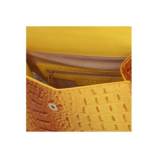 Żółty kuferek Nobo z kłódką oraz motywem skóry krokodyla Nobo One size okazja NOBOBAGS.COM