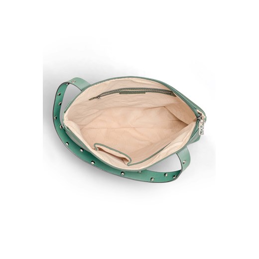 Zielona torebka na ramię z jednym uchem i ćwiekami Nobo One size okazja NOBOBAGS.COM