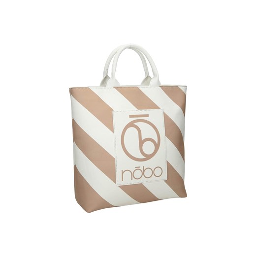 Shopperka Nobo w beżowo-białe pasy Nobo One size NOBOBAGS.COM promocja