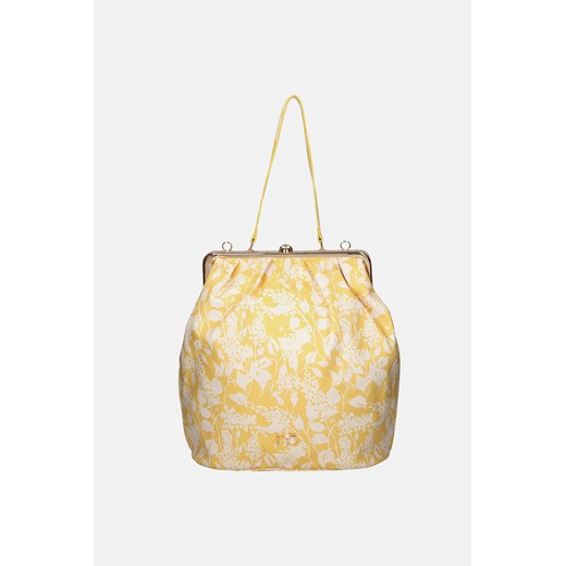 Żółta torebka na ramię w kwiatowy wzór, zapinana na bigiel Nobo One size NOBOBAGS.COM okazja