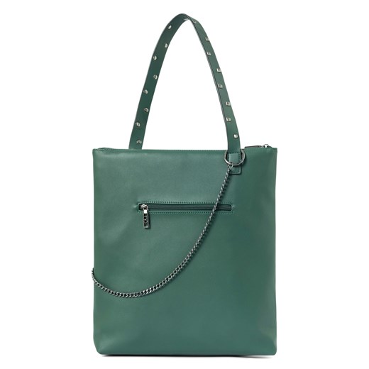 Zielona torebka na ramię z jednym uchem i ćwiekami Nobo One size promocja NOBOBAGS.COM