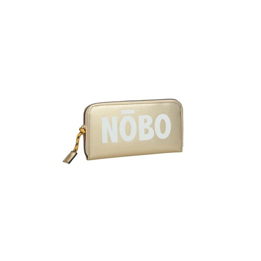 Duży złoty portfel Nobo z białym logo Nobo One size NOBOBAGS.COM wyprzedaż