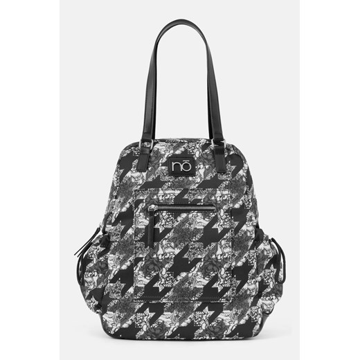 Czarno-biały plecak Nobo 2w1 Nobo One size okazyjna cena NOBOBAGS.COM