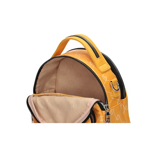 Wielofunkcyjny, żółty plecak z logowanym nadrukiem Nobo One size okazyjna cena NOBOBAGS.COM