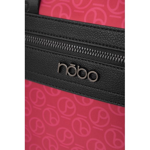 Recyklingowa Shopperka Nobo z monogramem, różowa Nobo One size okazyjna cena NOBOBAGS.COM