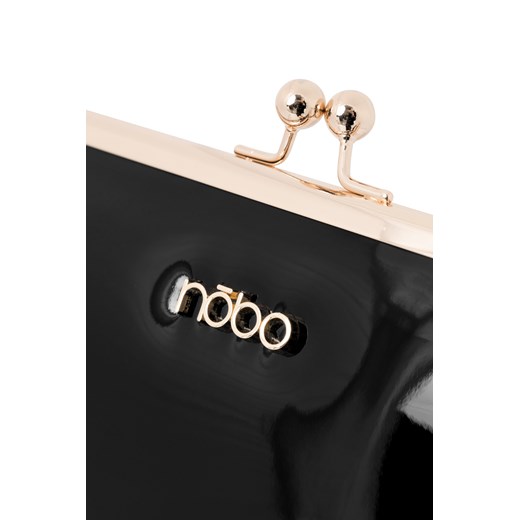 Lakierowany portfel Nobo z biglem czarny Nobo One size NOBOBAGS.COM wyprzedaż