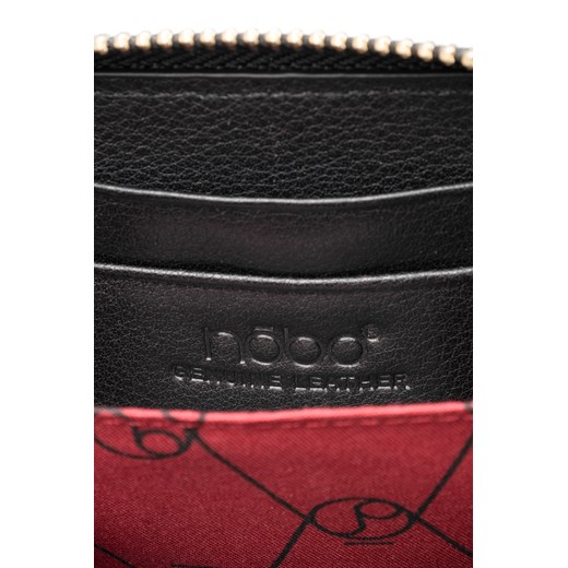 Mały skórzany portfel Nobo croco czarny Nobo One size promocyjna cena NOBOBAGS.COM