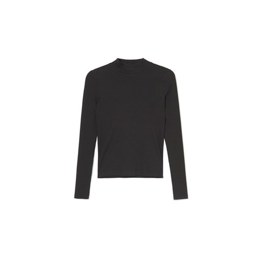 Cropp - Czarna bluzka basic - czarny Cropp S Cropp