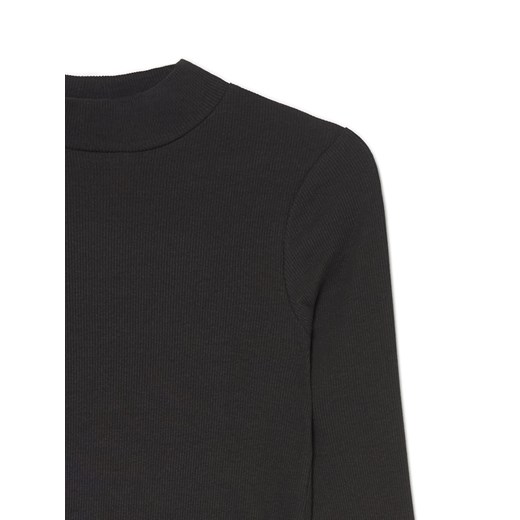 Cropp - Czarna bluzka basic - czarny Cropp S Cropp