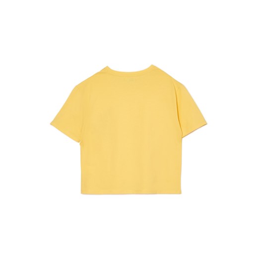 Cropp - Żółta koszulka z aplikacją - żółty Cropp L wyprzedaż Cropp