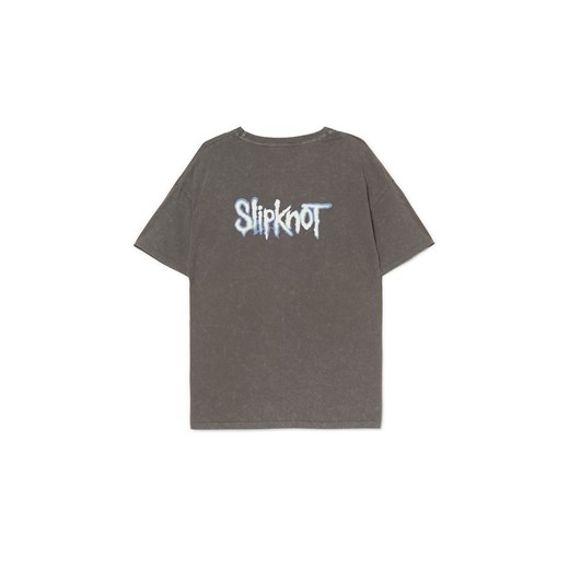 Cropp - Szara koszulka z nadrukiem Slipknot - szary Cropp L Cropp