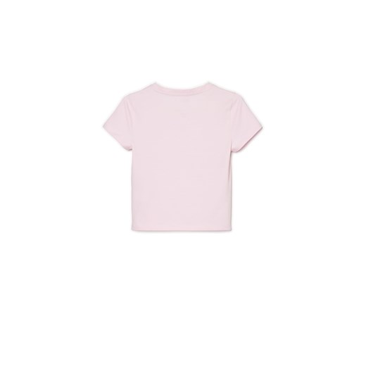 Cropp - Różowa koszulka z nadrukiem - różowy Cropp XS okazja Cropp