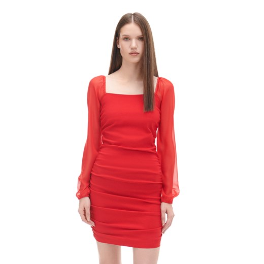 Cropp - Czerwona sukienka mini - czerwony Cropp S Cropp