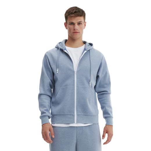 Cropp - Rozpinana bluza z kapturem - błękitny Cropp XXL wyprzedaż Cropp