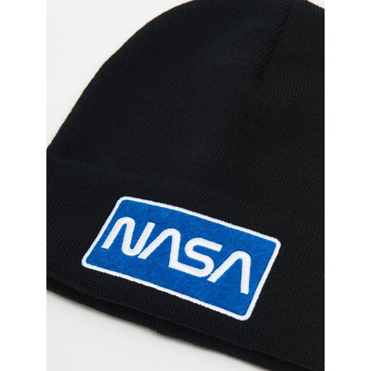 Cropp - Czarna czapka NASA - czarny Cropp Uniwersalny okazja Cropp
