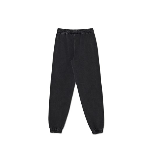 Cropp - Czarne ocieplane jeansowe joggery - szary Cropp L Cropp