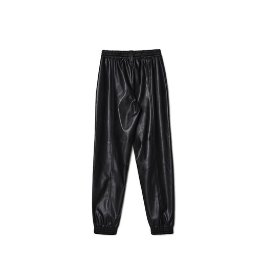 Cropp - Czarne joggery z imitacji skóry - czarny Cropp L Cropp