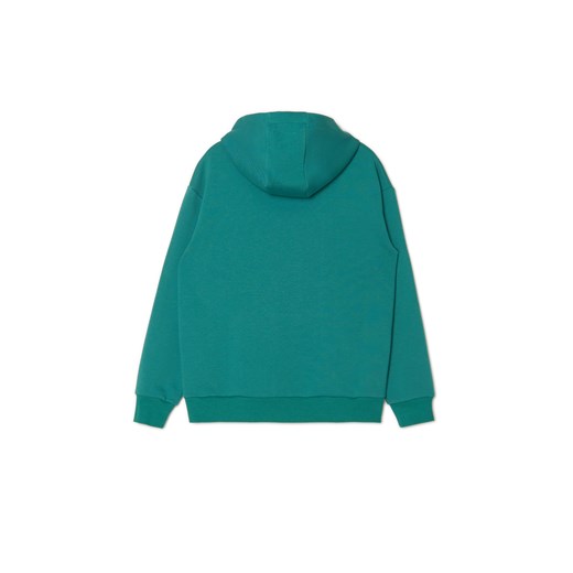 Cropp - Ciemnozielona bluza z kapturem - zielony Cropp XL Cropp