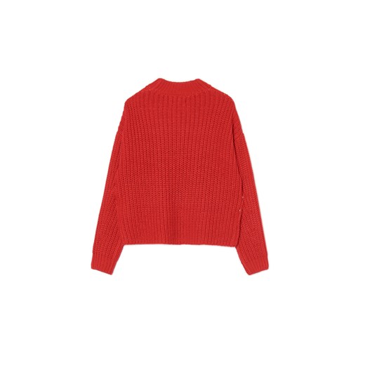 Cropp - Czerwony sweter basic - czerwony Cropp XL Cropp