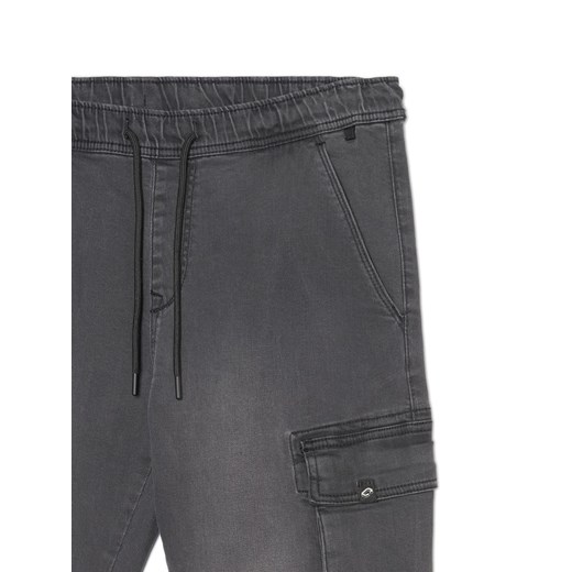 Cropp - Szare jeansowe joggery cargo - szary Cropp 28/32 Cropp