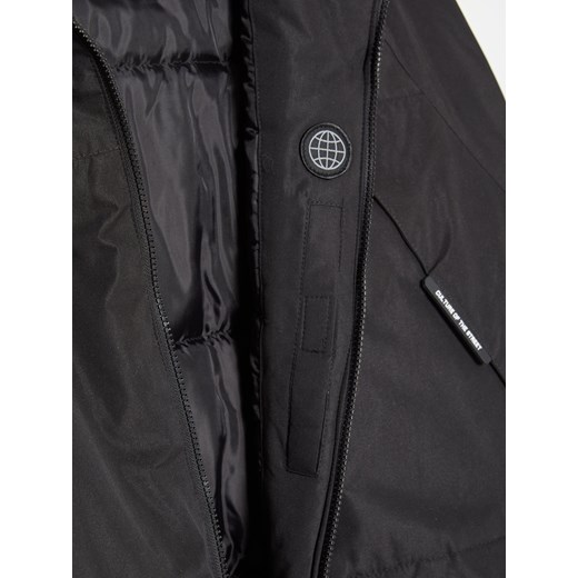 Cropp - Czarna kurtka boxy z kapturem - czarny Cropp XS Cropp